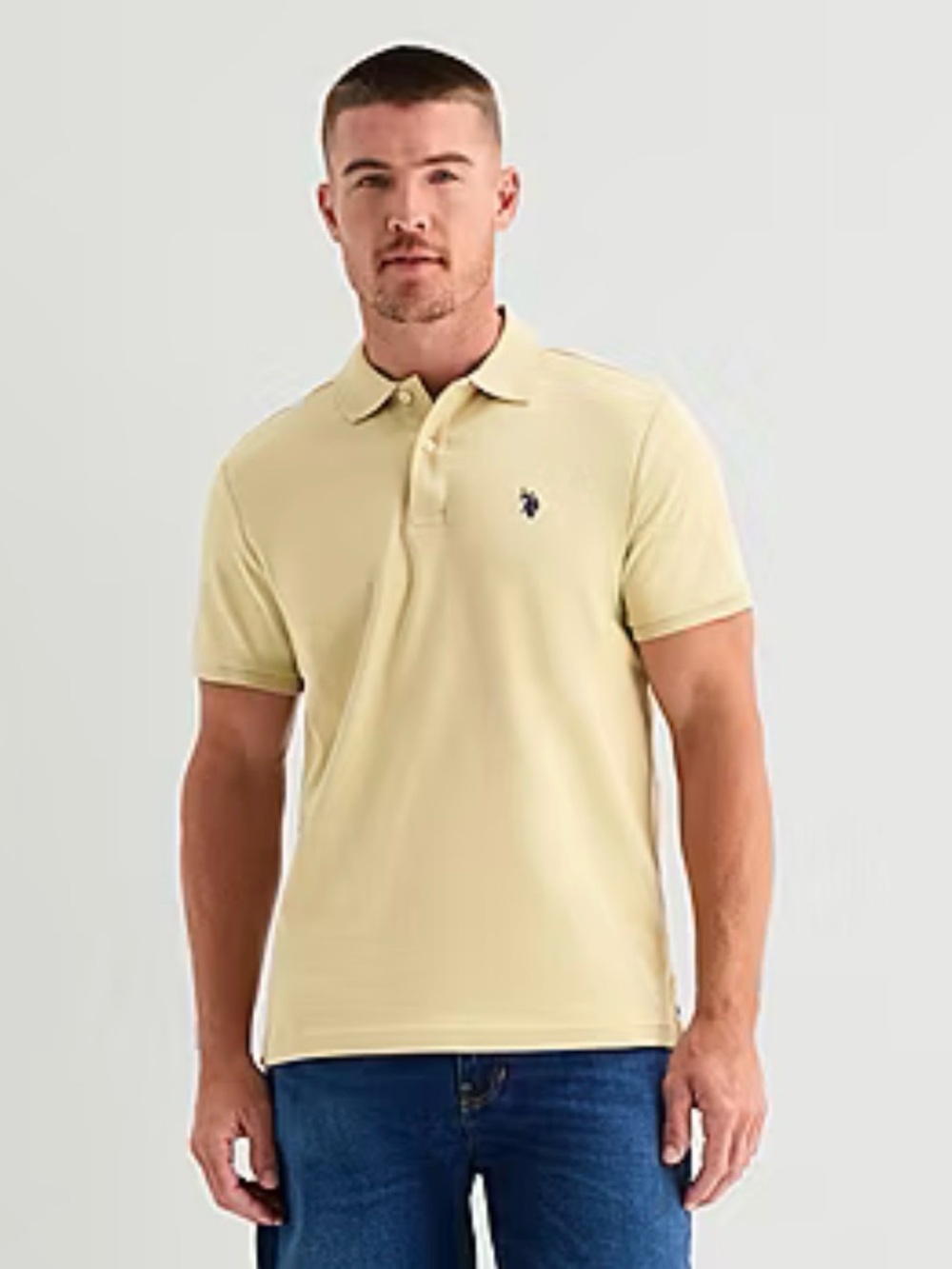 Ralph Lauren Men's Pale Yellow Polo Shirt